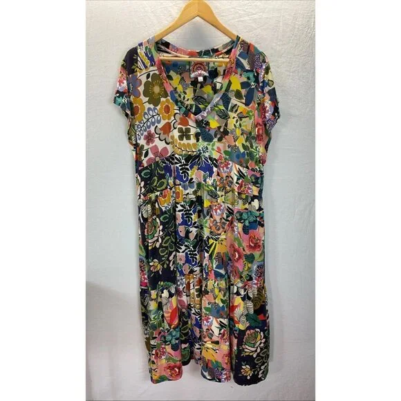 Johnny Was Colorful Floral Midi Dress - Picture 2 of 11
